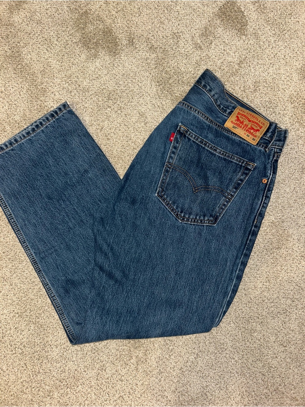NEW Levi's 505 Men's Classic Straight Blue Jeans Sz 36X30
